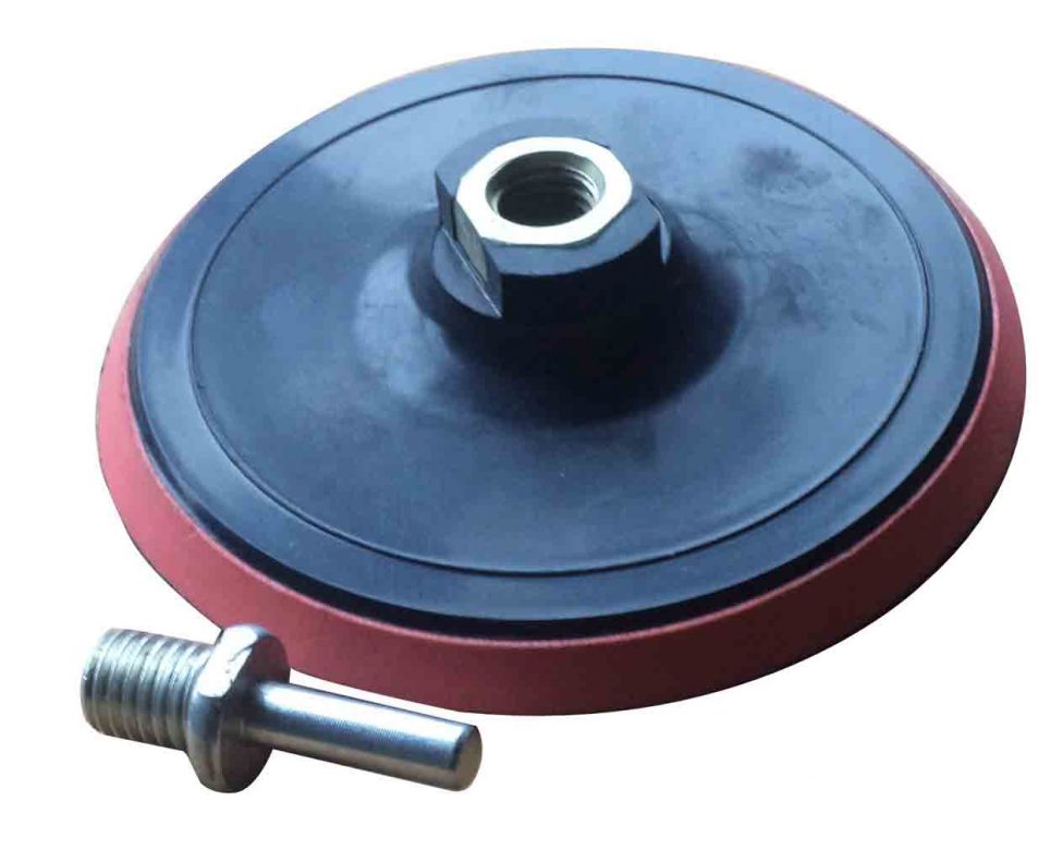 Disco de lijado con velcro de 125 mm de diámetro y mandril tensor para taladro atornillador inalámbrico para discos de papel de lija de 125 mm. 