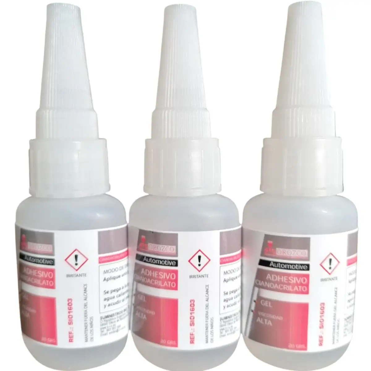 3x Cianocrilato Pegamento Gel Adhesivo Instantáneo 20 gr. 1 cianocrilato pegamento gel adhesivo sio 3 botes