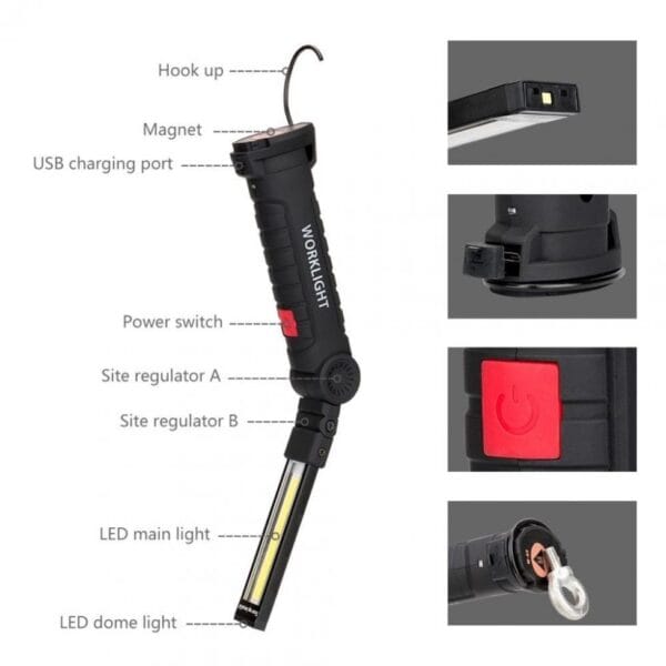 Lámpara de Trabajo Led 5 Funciones Work Light
