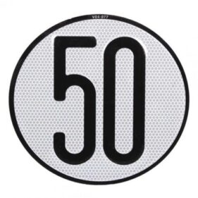 Placa disco de velocidad limitada V-4 homologada 50 km/h