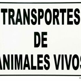 Placa transporte animales vivos