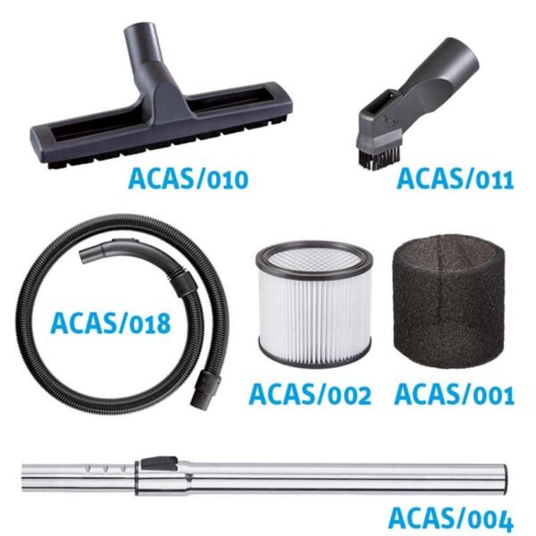 aspirador polvo agua 2 motores fervi a024-602 accesorios