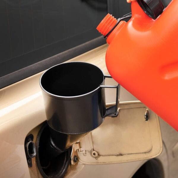 embudo plastico con filtro y asa para aceite liquidos