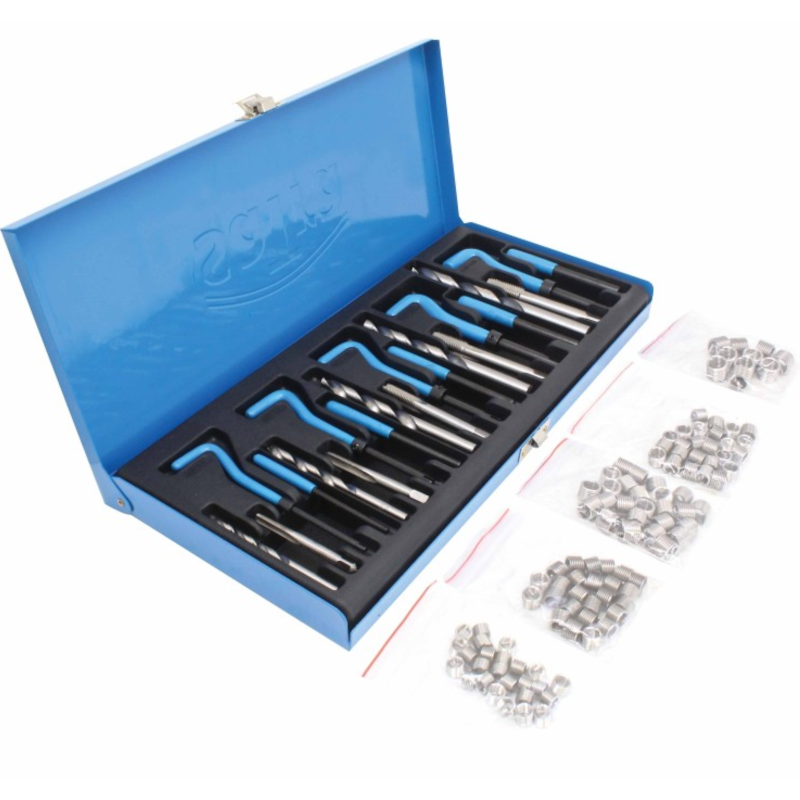 Kit de Reparación de Roscas Helicoil 131 Piezas 3 kit reparacion roscas metricas helicoil