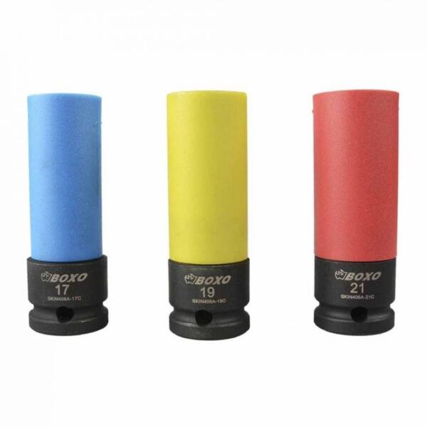 Juego Llaves de Vaso Impacto Largas 1/2" Llantas Aluminio