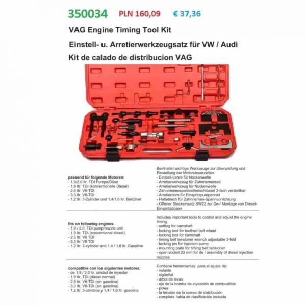 Kit de ajuste y bloqueo distribucion VAG VW Audi Seat Skoda