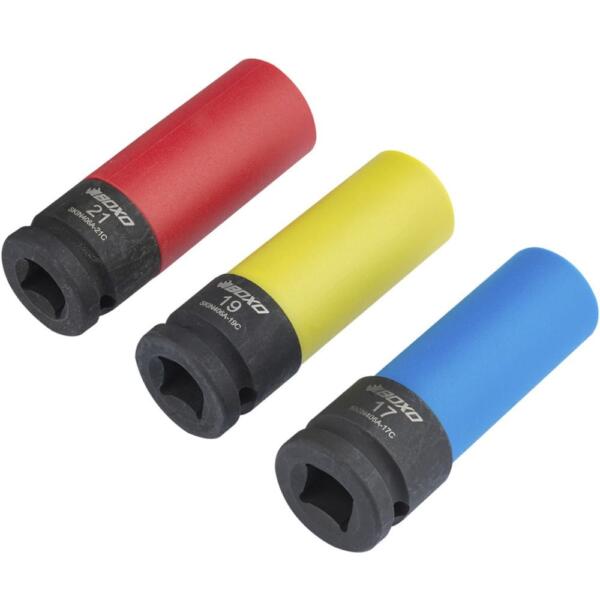 juego llaves vaso impacto ruedas 17-19-21mm boxo sio
