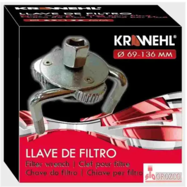 llave de filtro de aceite 3 garras vehiculo industrial