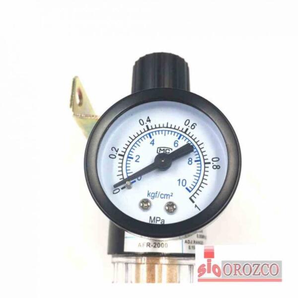 Filtro Regulador de Aire Comprimido con Manómetro 1/4 "