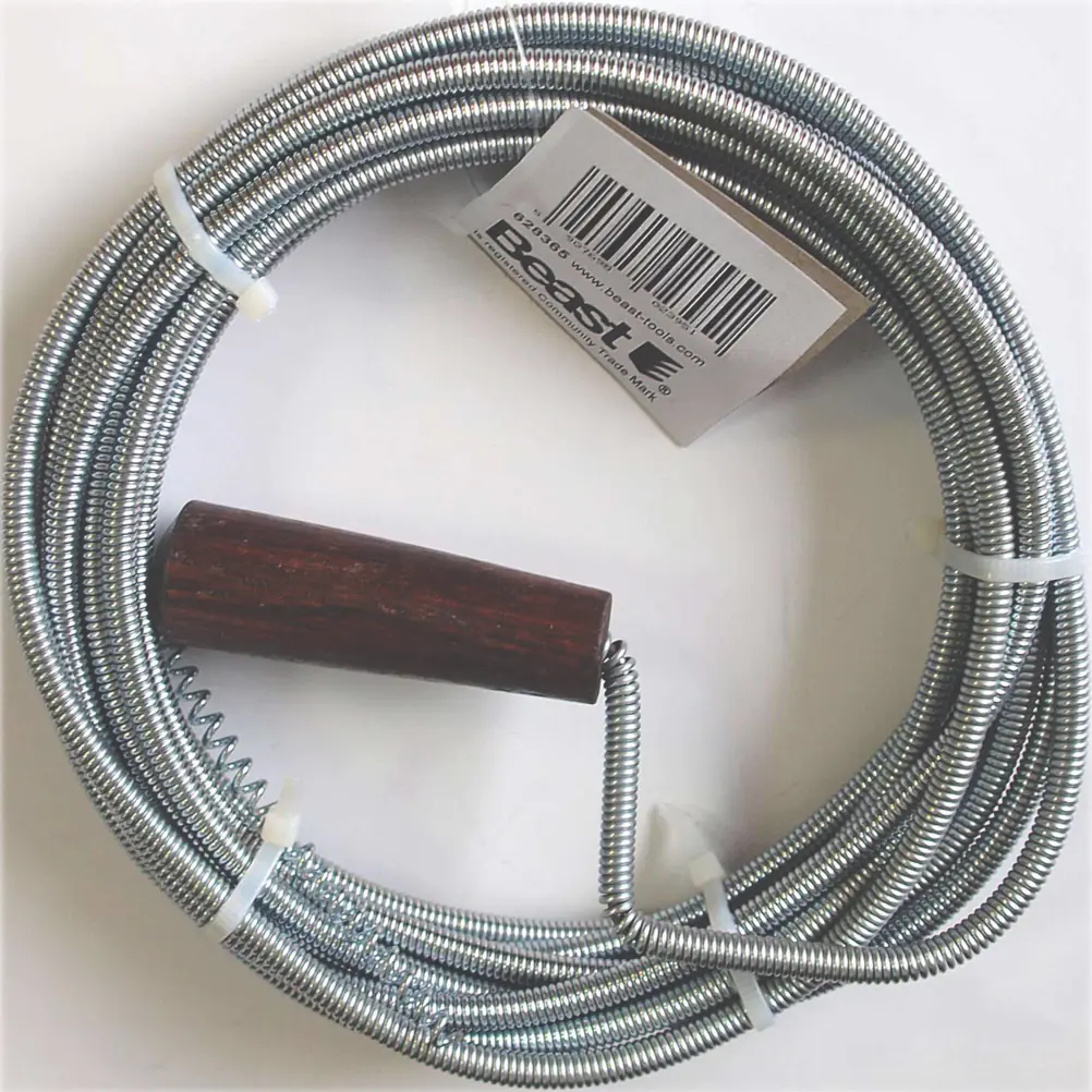 Desatascador de Tuberías en Espiral 8mm. 10 Metros 1 desatascador de tuberias espiral 8mm x 10 metros sio