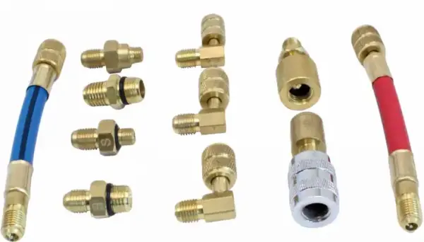 kit adaptadores racord aire acondicionaro r12 r134a 2