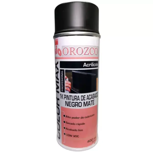 pintura negro mate spray sio