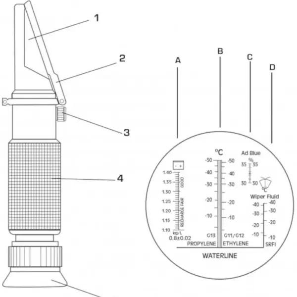 refractometro comprobador liquidos sio