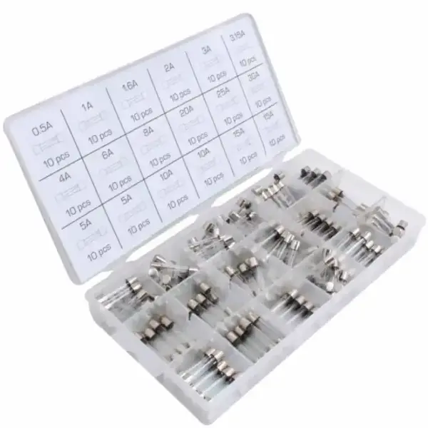surtido fusibles cristal para coche estuche