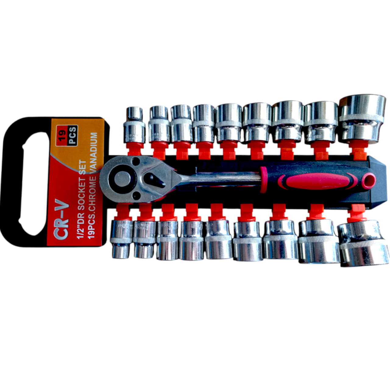 Juego de Llaves Carraca y Vasos 1/2 8-32mm. 19 piezas 2 juego llaves de vaso con carraca 1-2 19 herramientas sio