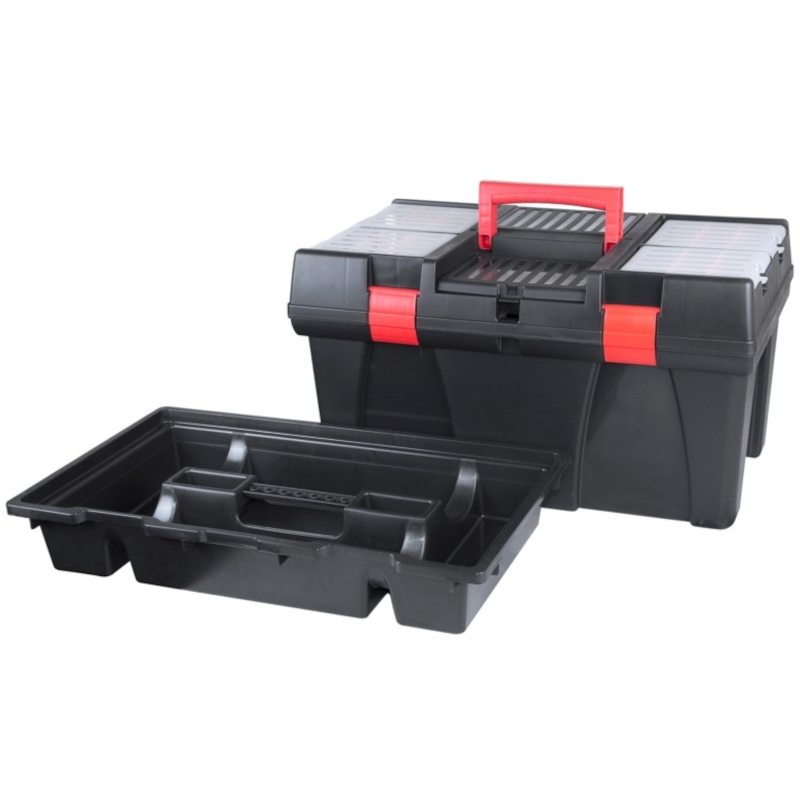 Caja de Herramientas con Compartimentos 20" 52 x 24 x 24cm. 4 caja herramientas plastico con compartimentos economica