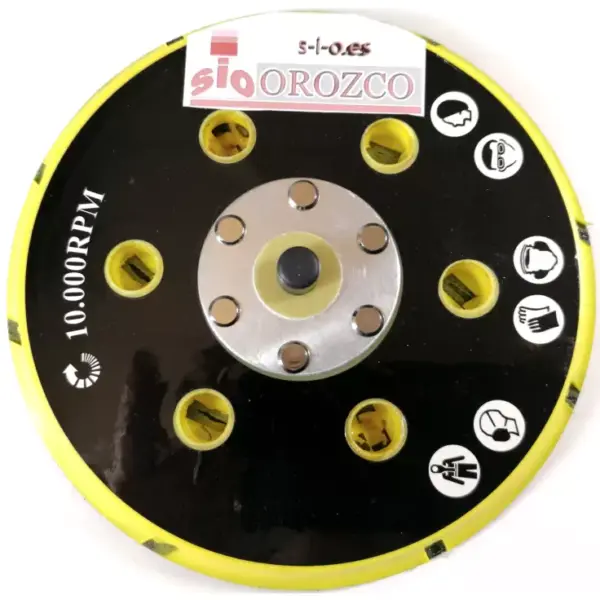 plato de lijadora 150mm 8 14 agujeros velcro