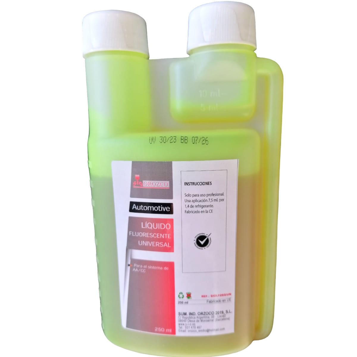 liquido fluorescente tinte para detectar fugas aire acondicionado