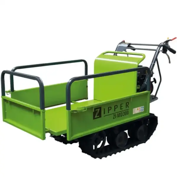 mini dumper de orugas con quitanieves zipper md300
