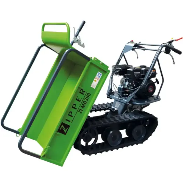 mini dumper de orugas con quitanieves zipper md300