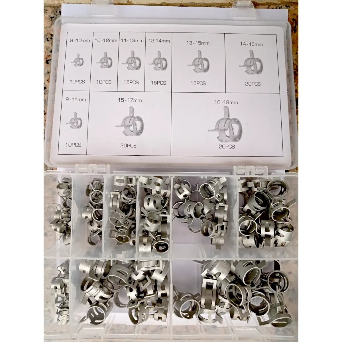 Abrazaderas Metálicas Alta Presión Surtido 135 Piezas 1 surtido abrazaderas metalizas alta presion