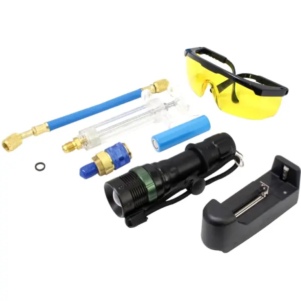 kit detectar fugas aire acondicionado con lampara uv