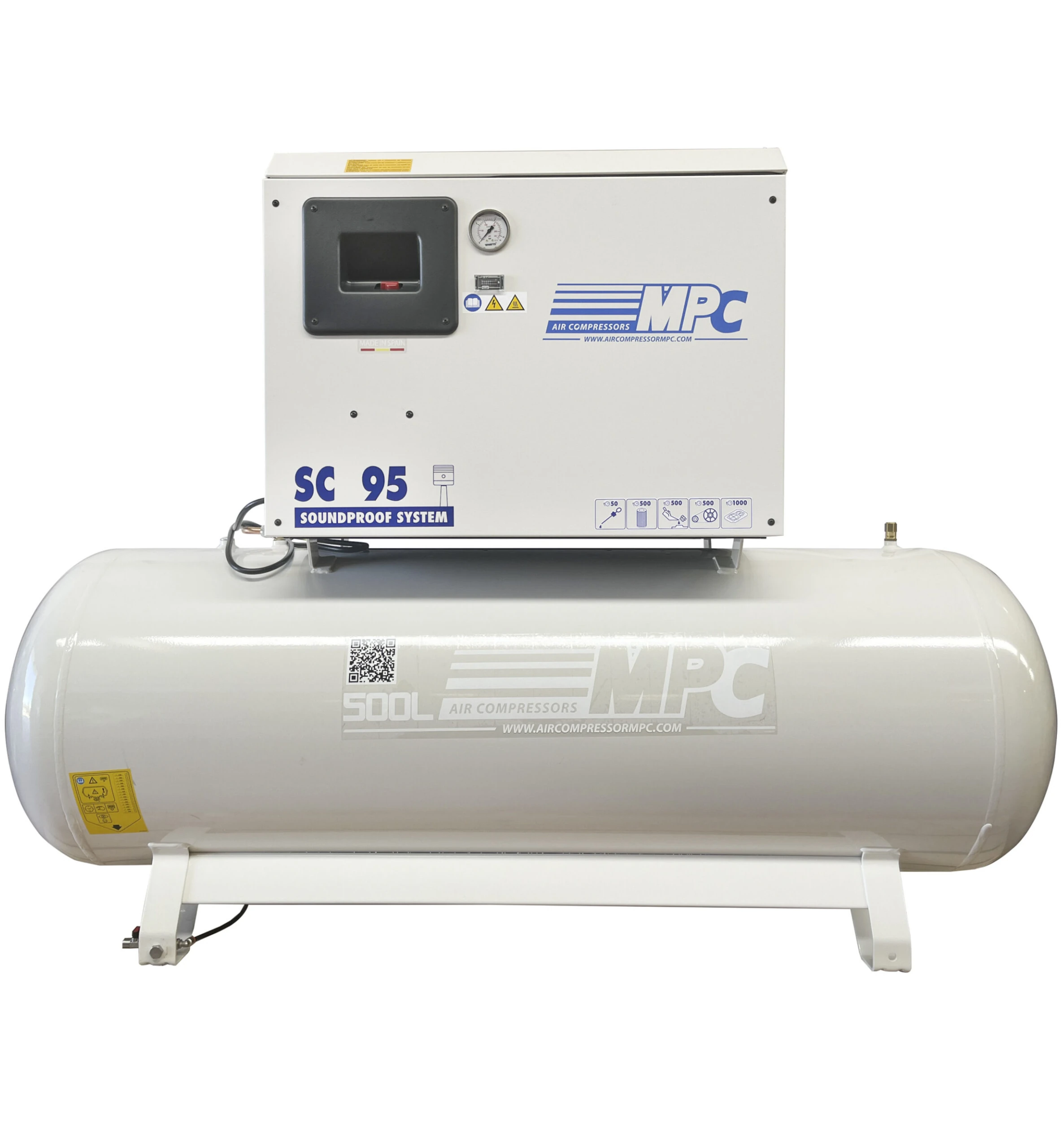 compresor de aire insonorizado 7,5cv 500 litros mpc silent 7,5