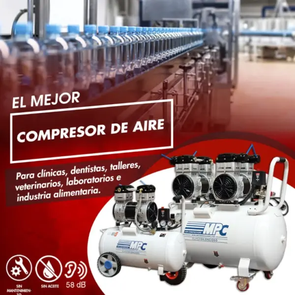 compresores mpc silenciosos sin aceite sin mantenimiento