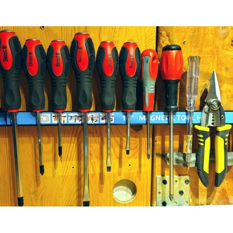 Barra Magnética Portaherramientas para Panel perforado / Pared 4 barra para herramientas magnetica portaherramientas