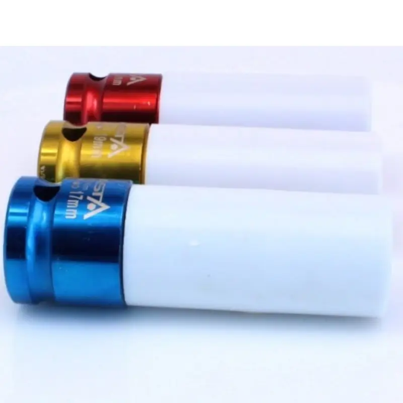 Juego Llaves de Vaso 1/2" para Llantas de Aluminio 17 - 19 - 21mm. 5 juego llaves vaso para llantas aluminio 17-19-21mm