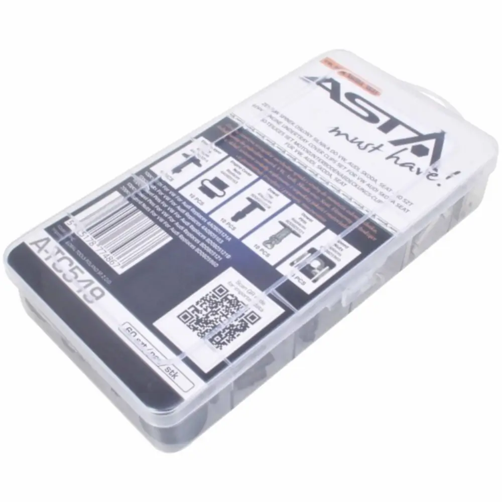 Juego de Clips para la Tapa del Motor VW Audi Skoda Seat – Kit de 60 Unidades con Tornillos y Pasadores de Montaje 4 grapas y tornillos tapa motor